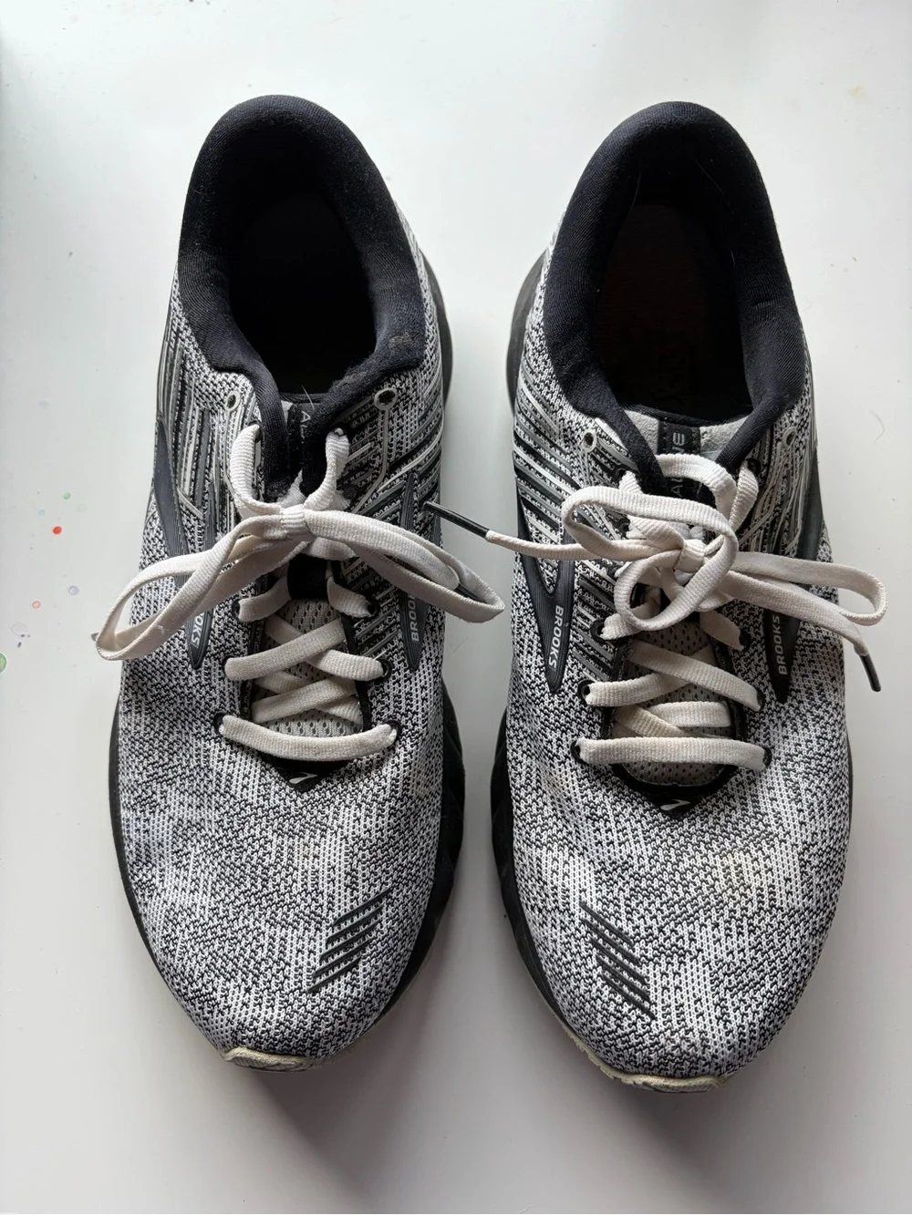 Brooks Women’s Athletic Running Shoes - Black & White Knit